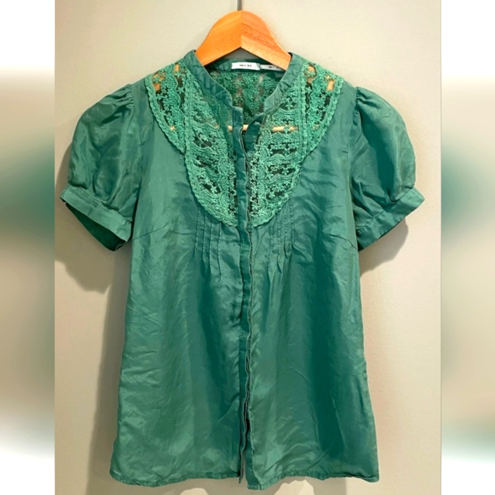 Kimchi Blue Silk Blouse- Size XS